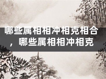 哪些属相相冲相克相合，哪些属相相冲相克