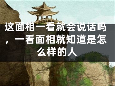 这面相一看就会说话吗，一看面相就知道是怎么样的人