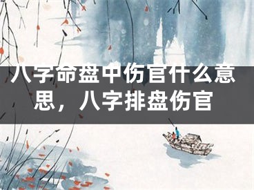 八字命盘中伤官什么意思，八字排盘伤官