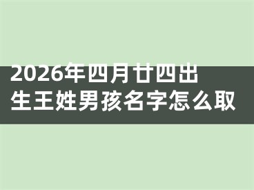 2026年四月廿四出生王姓男孩名字怎么取