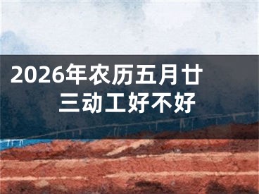2026年农历五月廿三动工好不好
