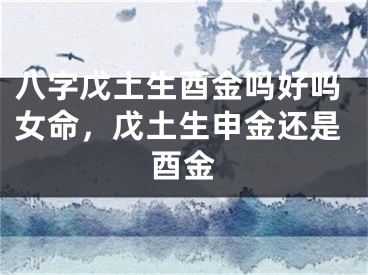 八字戊土生酉金吗好吗女命，戊土生申金还是酉金