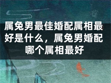 属兔男最佳婚配属相最好是什么，属兔男婚配哪个属相最好
