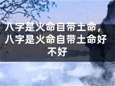 八字是火命自带土命，八字是火命自带土命好不好
