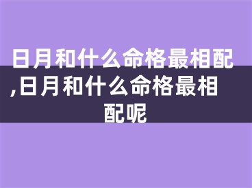 日月和什么命格最相配,日月和什么命格最相配呢