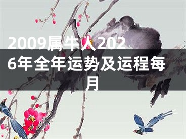 2009属牛人2026年全年运势及运程每月