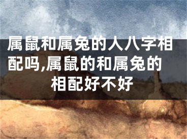 属鼠和属兔的人八字相配吗,属鼠的和属兔的相配好不好