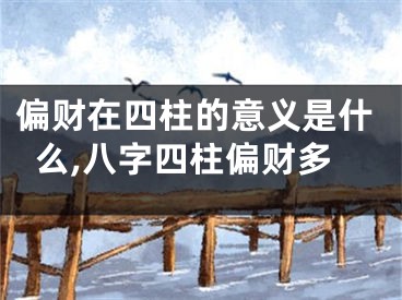 偏财在四柱的意义是什么,八字四柱偏财多