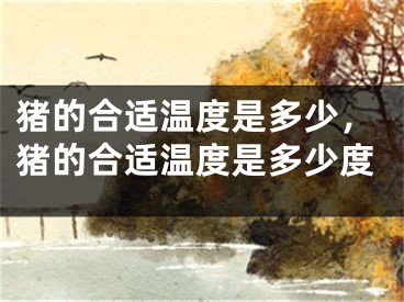 猪的合适温度是多少，猪的合适温度是多少度