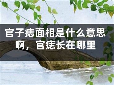 官子痣面相是什么意思啊，官痣长在哪里