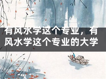 有风水学这个专业，有风水学这个专业的大学