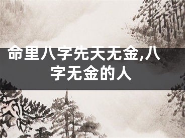 命里八字先天无金,八字无金的人