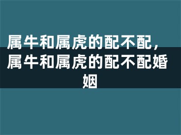 属牛和属虎的配不配，属牛和属虎的配不配婚姻