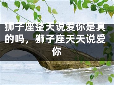 狮子座整天说爱你是真的吗，狮子座天天说爱你