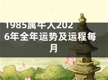 1985属牛人2026年全年运势及运程每月