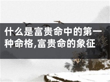 什么是富贵命中的第一种命格,富贵命的象征