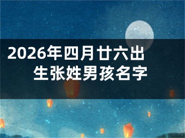 2026年四月廿六出生张姓男孩名字
