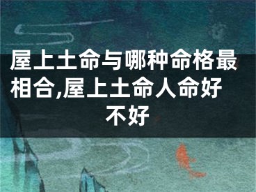 屋上土命与哪种命格最相合,屋上土命人命好不好