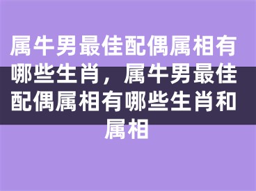 属牛男最佳配偶属相有哪些生肖，属牛男最佳配偶属相有哪些生肖和属相
