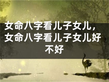 女命八字看儿子女儿，女命八字看儿子女儿好不好