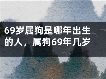 69岁属狗是哪年出生的人,属狗69年几岁