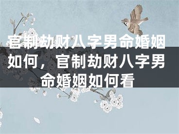 官制劫财八字男命婚姻如何，官制劫财八字男命婚姻如何看