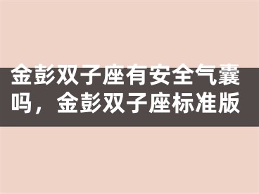金彭双子座有安全气囊吗，金彭双子座标准版