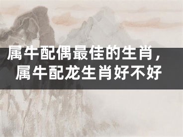属牛配偶最佳的生肖，属牛配龙生肖好不好