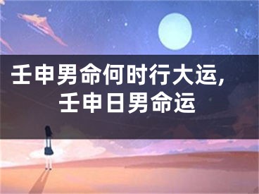 壬申男命何时行大运,壬申日男命运