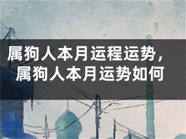 属狗人本月运程运势，属狗人本月运势如何