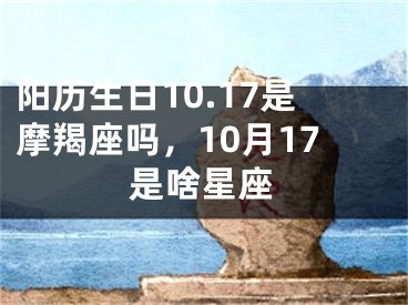 阳历生日10.17是摩羯座吗,10月17是啥星座