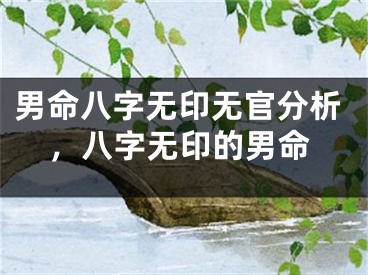 男命八字无印无官分析，八字无印的男命