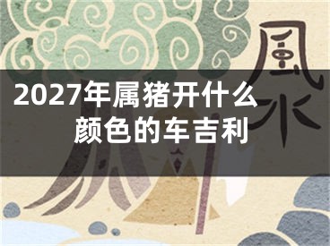 2027年属猪开什么颜色的车吉利