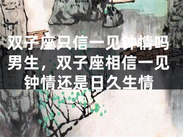 双子座只信一见钟情吗男生，双子座相信一见钟情还是日久生情