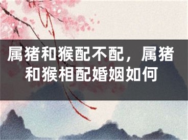 属猪和猴配不配，属猪和猴相配婚姻如何