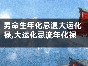 男命生年化忌遇大运化禄,大运化忌流年化禄