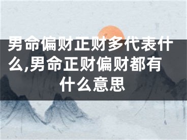 男命偏财正财多代表什么,男命正财偏财都有什么意思