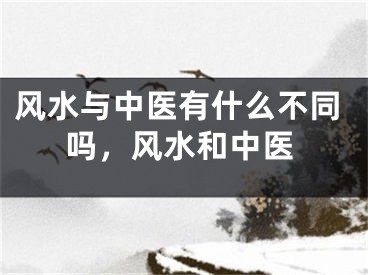 风水与中医有什么不同吗，风水和中医