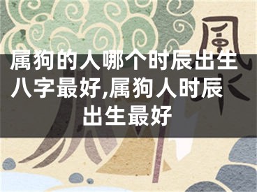 属狗的人哪个时辰出生八字最好,属狗人时辰出生最好