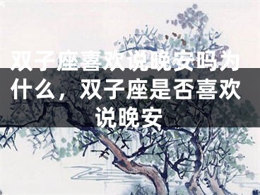 双子座喜欢说晚安吗为什么,双子座是否喜欢说晚安