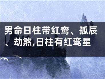 男命日柱带红鸾、孤辰、劫煞,日柱有红鸾星