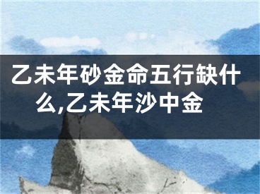 乙未年砂金命五行缺什么,乙未年沙中金