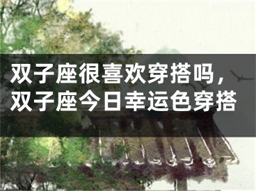 双子座很喜欢穿搭吗，双子座今日幸运色穿搭