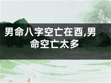 男命八字空亡在酉,男命空亡太多