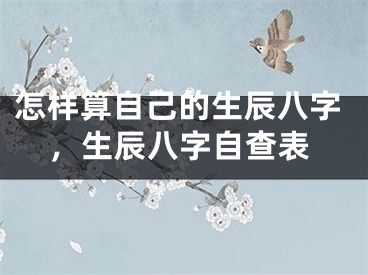 怎样算自己的生辰八字，生辰八字自查表