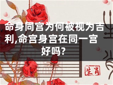 命身同宫为何被视为吉利,命宫身宫在同一宫好吗?
