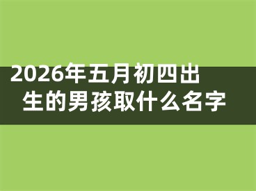2026年五月初四出生的男孩取什么名字
