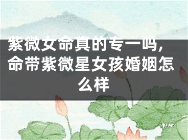 紫微女命真的专一吗,命带紫微星女孩婚姻怎么样
