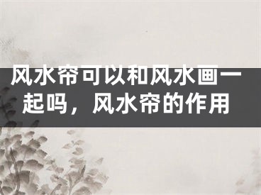 风水帘可以和风水画一起吗，风水帘的作用