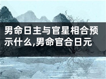 男命日主与官星相合预示什么,男命官合日元